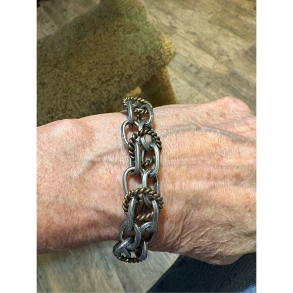 Bracelet, Mixed Metals Chain bracelet, NEW, Hand made - Picture 1 of 5